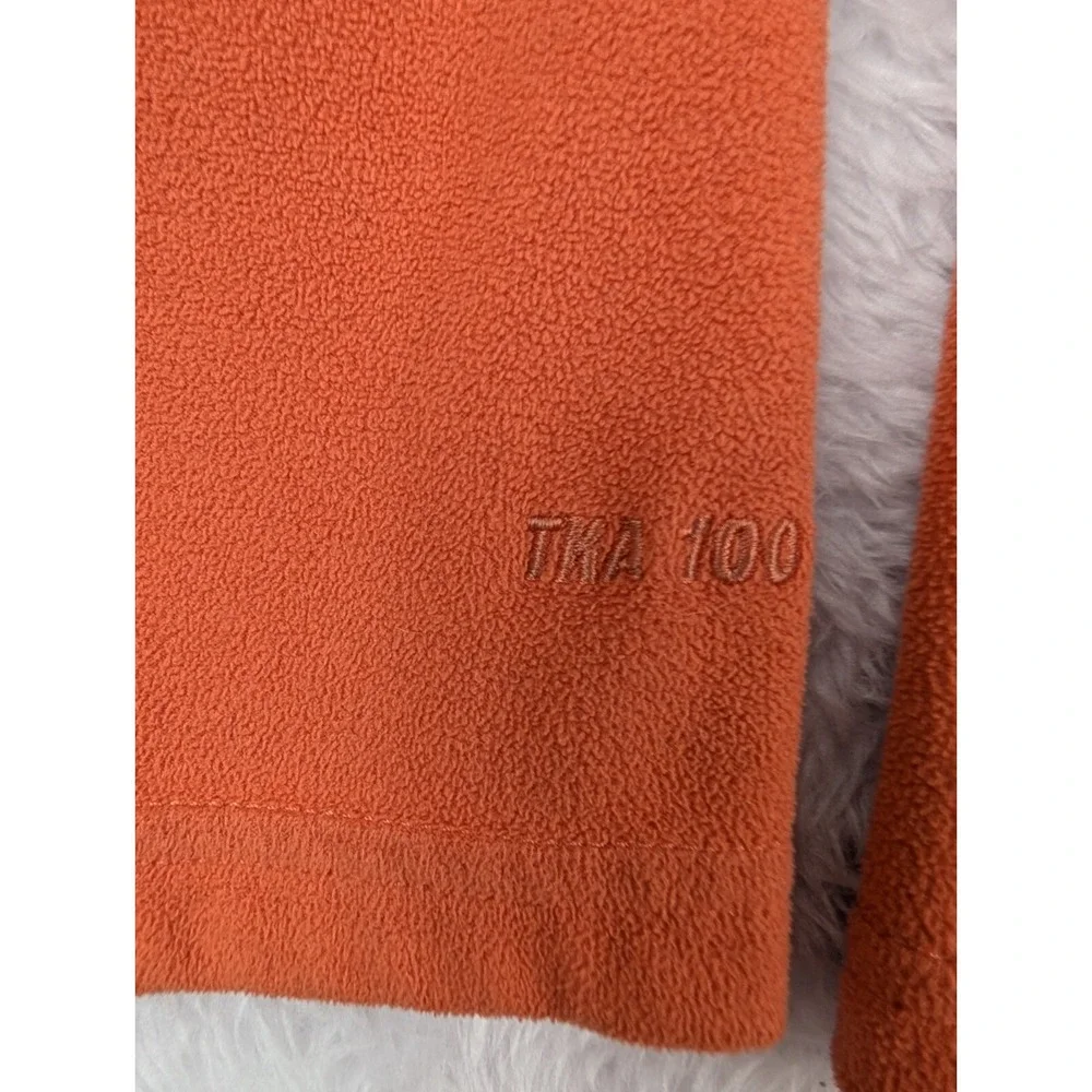 The North Face 1/4 Zip Women's L‎ Pull Over Fleece Orange Light Weight *Read